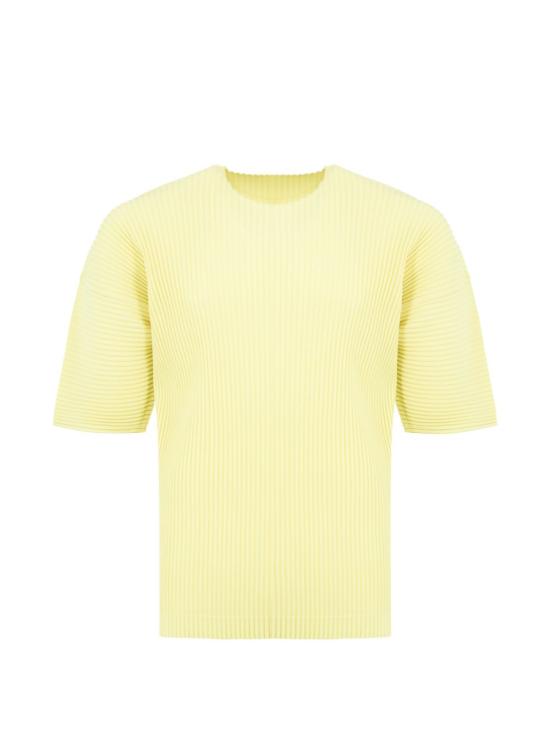26SS 옴므 플리세 이세이 미야케 반팔 티셔츠 HP66JK053 YELLOW