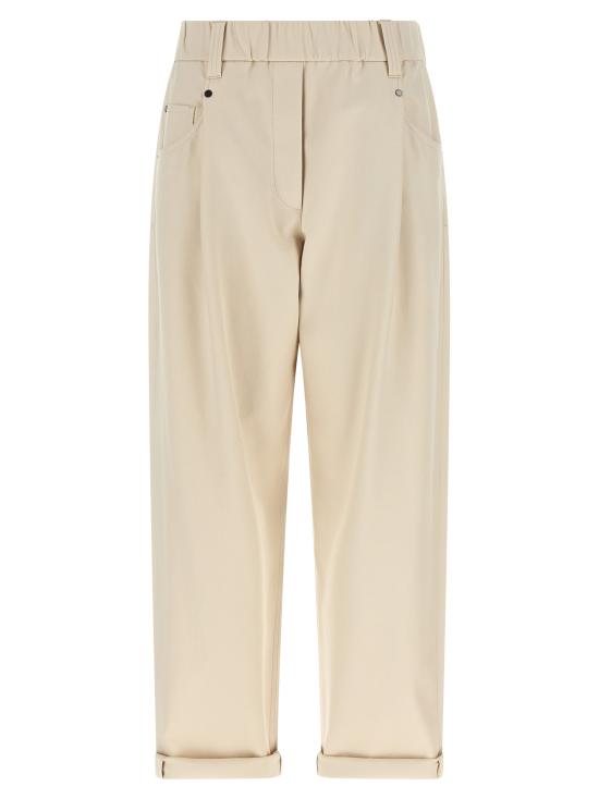 26FW 브루넬로 쿠치넬리 스트레이트 팬츠 MP126P8417C9815 Beige