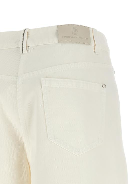 26FW 브루넬로 쿠치넬리 데님 팬츠 MPH81P4059C1101 White - BRUNELLO CUCINELLI