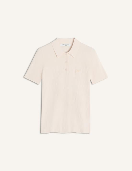 26SS 메종키츠네 폴로 티셔츠 QW00202KT11930063 NOBLE BEIGE DOM