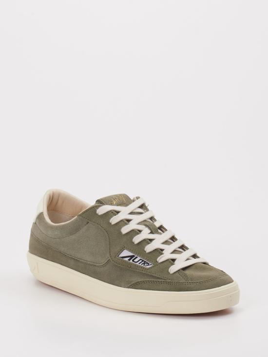 26SS 오트리 WINDSCAPE 로우 스니커즈 스웨이드 SCLW KT03 SMOKED GREEN MARSHMALLOW DOM - AUTRY