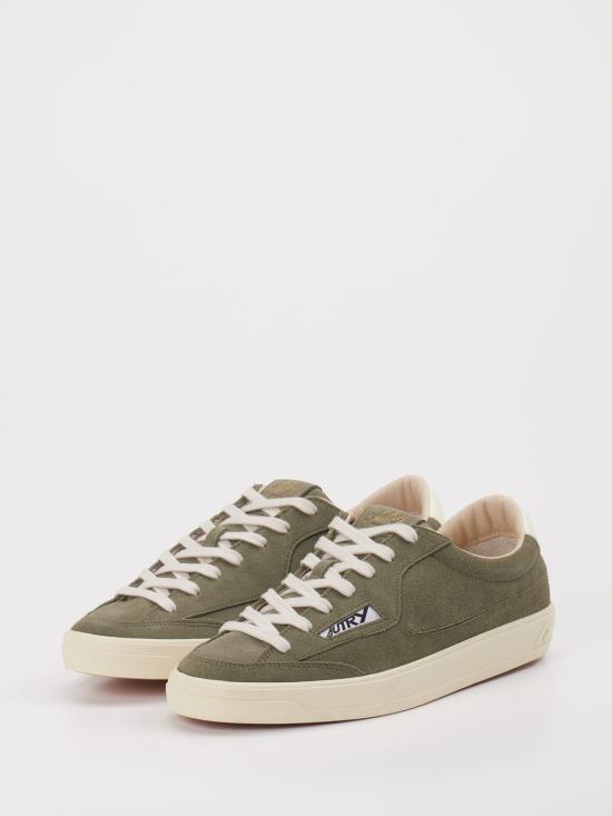 26SS 오트리 WINDSCAPE 로우 스니커즈 스웨이드 SCLW KT03 SMOKED GREEN MARSHMALLOW DOM - AUTRY