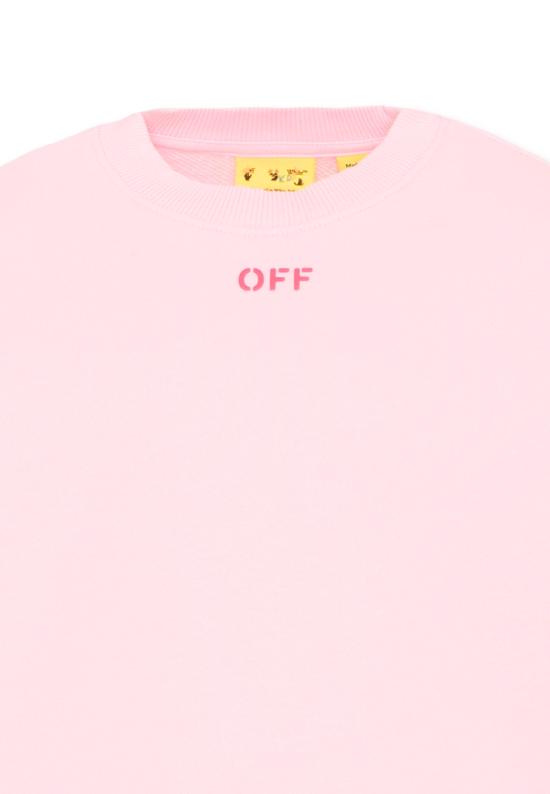 26SS [키즈] 오프화이트 티셔츠 44GBA001S26F005683 PINK - OFF WHITE