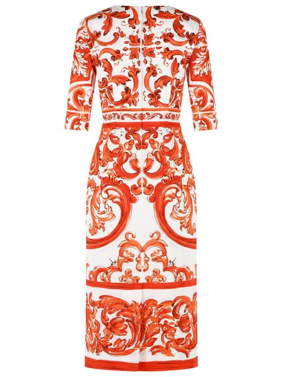26FW 돌체앤가바나 미디 원피스 F6EAJT GDDRJS9000 Orange - DOLCE & GABBANA