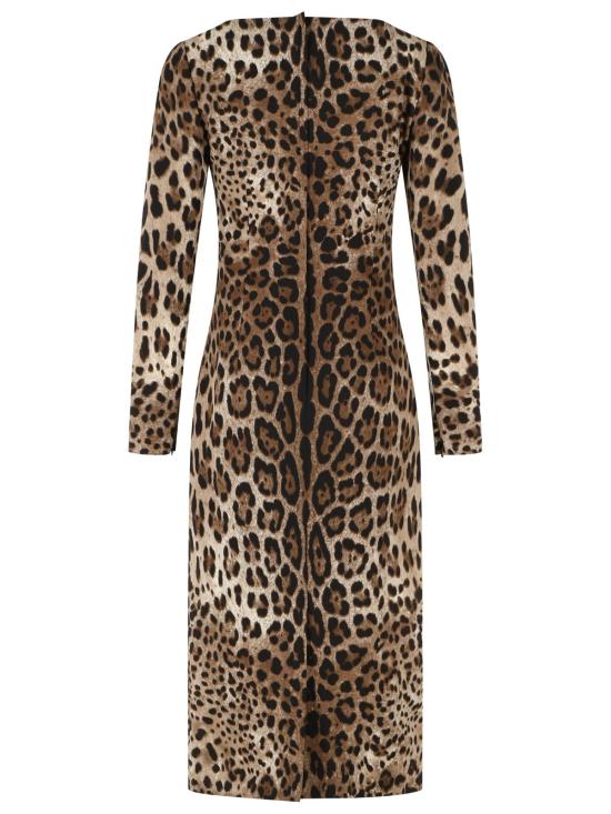 26FW 돌체앤가바나 미디 원피스 F6TYGT FSRKIHY13M Brown - DOLCE & GABBANA