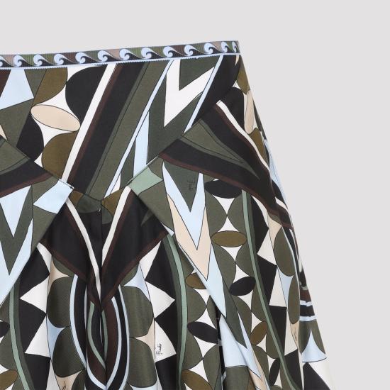 26FW 푸찌 미디 스커트 6HRT06 6H771 040 KHAKI BLUE - PUCCI
