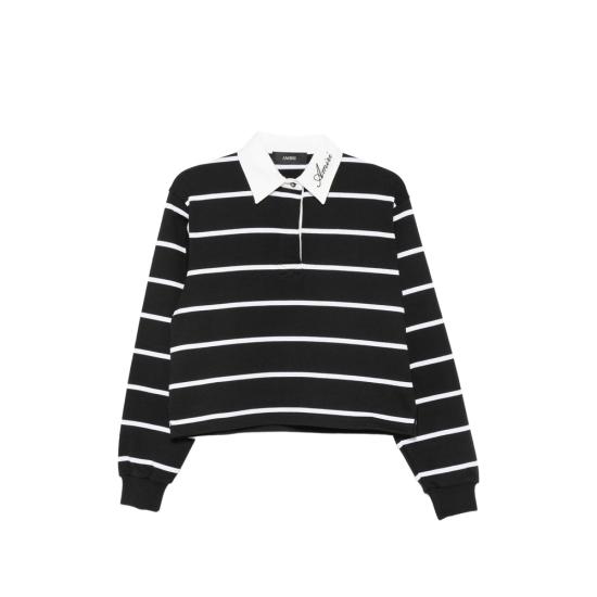 26FW 아미리 폴로 티셔츠 AWTOJR1090 001 BLACK WHITE