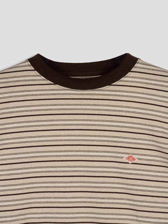 26SS 단톤 플레인 롱 슬리브 DTC0200 BG BRN MLT BEIGE X BROWN MULTI - DANTON