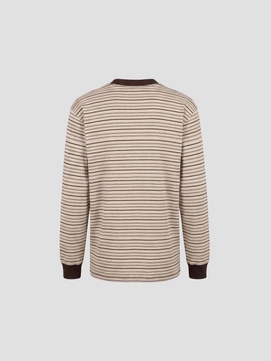26SS 단톤 플레인 롱 슬리브 DTC0200 BG BRN MLT BEIGE X BROWN MULTI - DANTON