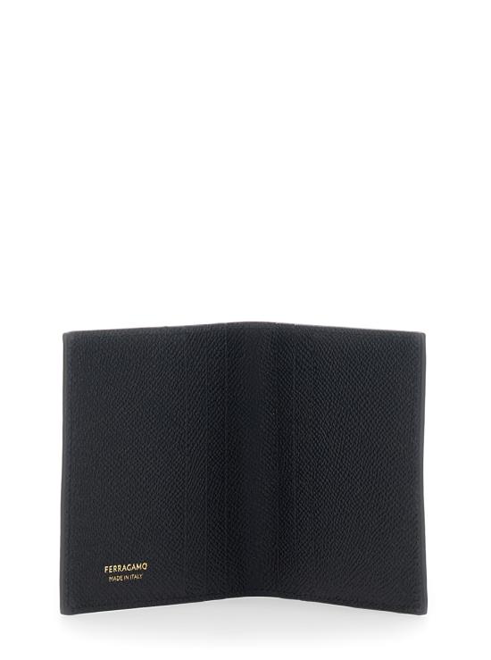 26FW 살바토레 페라가모 간치니 카드 지갑 6614520775661 Black - SALVATORE FERRAGAMO