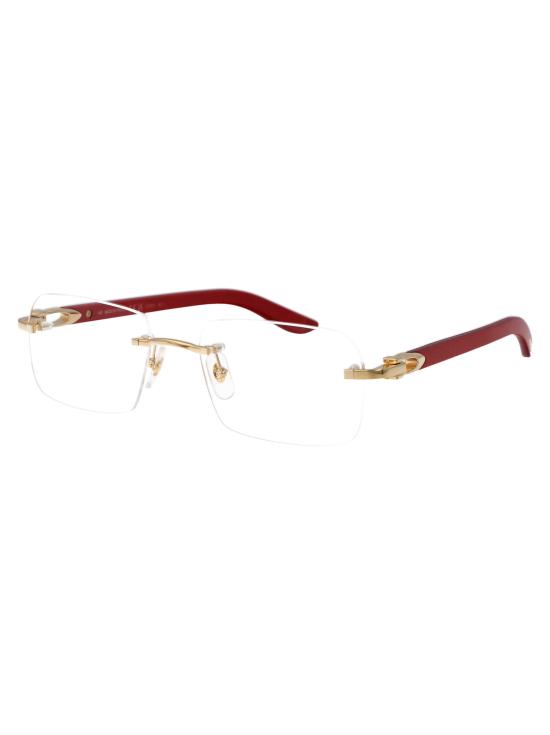 26SS 까르띠에 림리스 무테 안경 CT0453O 003 gold - CARTIER