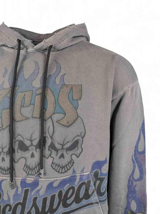 26SS 지씨디에스 후드 티셔츠 C1MWQE129F034968L Dark Grey - GCDS