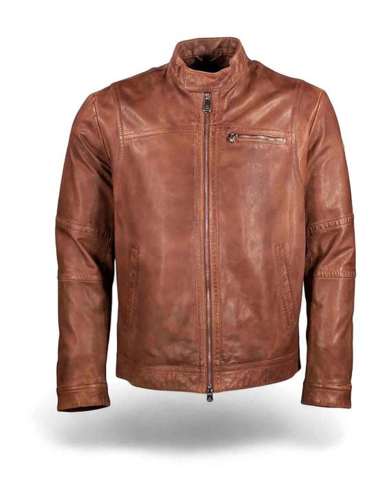 26SS 페트레이 가죽 자켓 PEU541299011855477 Brown