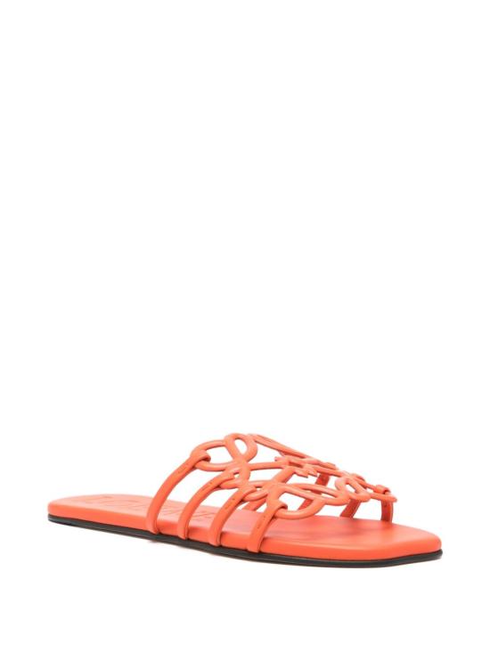 26SS 로에베 페탈 애너그램 소프트 카프스킨 슬라이드 LPEA465X06 4974 Arancio - LOEWE