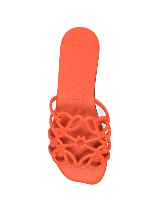 26SS 로에베 페탈 애너그램 소프트 카프스킨 슬라이드 LPEA465X06 4974 Arancio - LOEWE