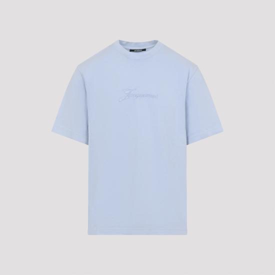 26SS 자크뮈스 피그멘토 코튼 티셔츠 TSM00631AJ00045 330 BLUE - JACQUEMUS