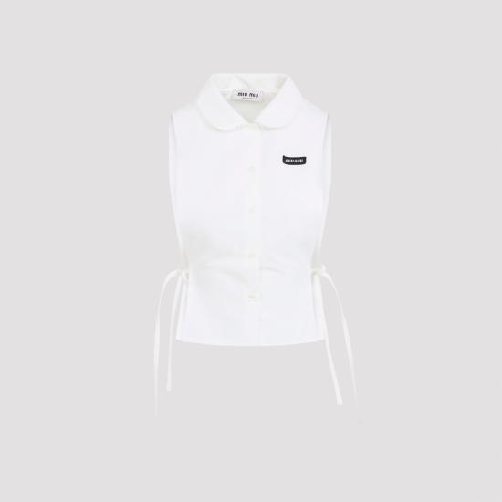 26FW 미우미우 셔츠 MK2041SOOO163M F0009 WHITE - MIU MIU
