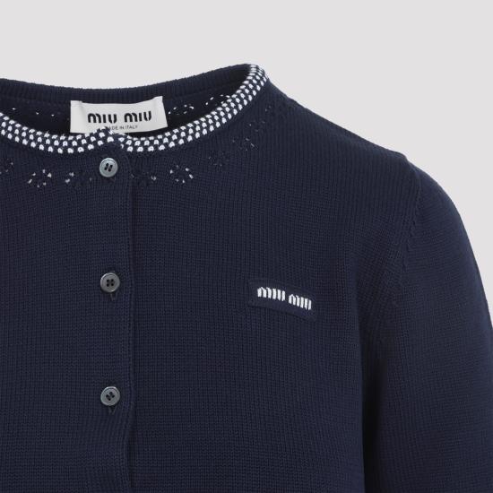 26FW 미우미우 가디건 MMF02RSOOO191V F022X BLUE - MIU MIU