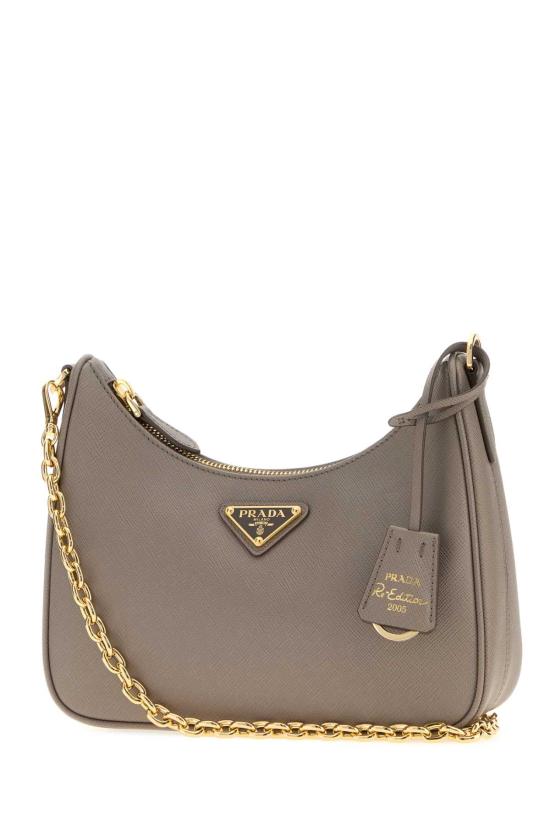 26FW 프라다 리에디션 레더 숄더백 1BH204VV2PNZV F0JDS GREY - PRADA