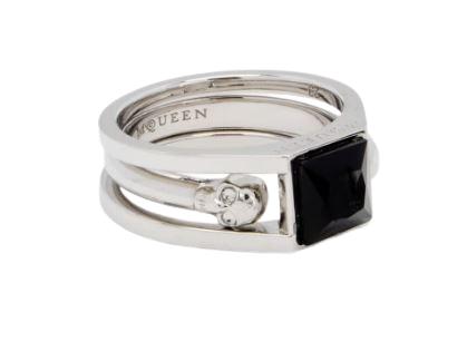 26SS 알렉산더 맥퀸 반지 854604J161B1112 SILVER TONE - ALEXANDER MCQUEEN