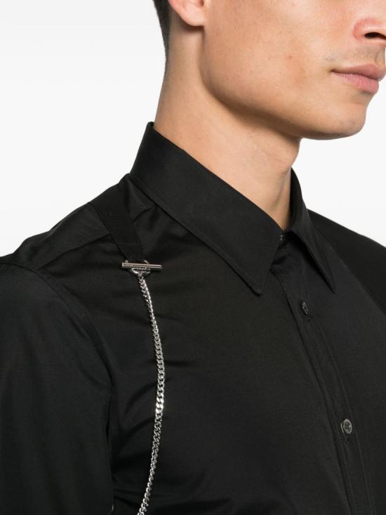 26SS 알렉산더 맥퀸 긴팔 셔츠 851803QNAAD1000 BLACK - ALEXANDER MCQUEEN