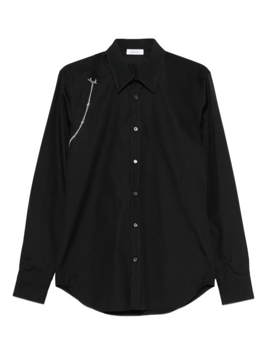 26SS 알렉산더 맥퀸 긴팔 셔츠 851803QNAAD1000 BLACK