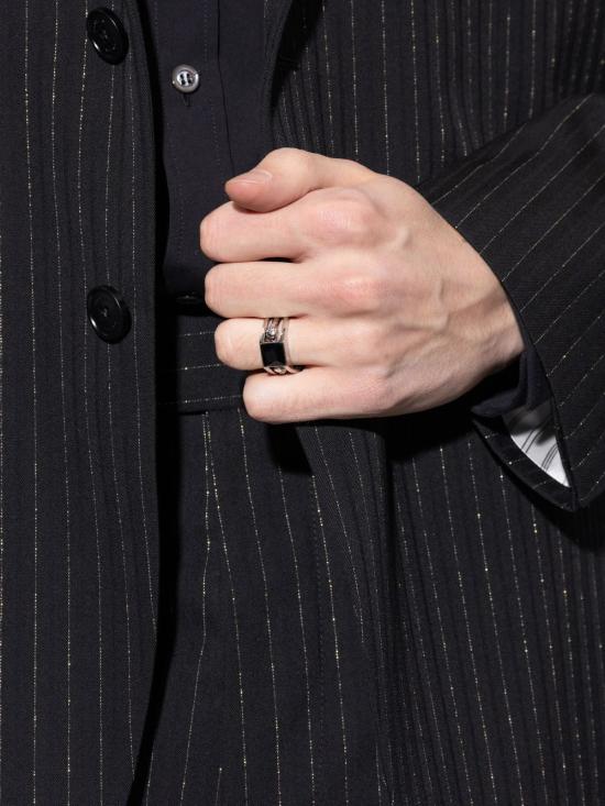 26SS 알렉산더 맥퀸 반지 855354J160Y0446 SILVER TONE - ALEXANDER MCQUEEN