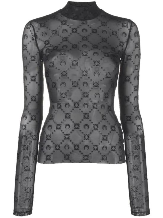 26SS 마린세르 긴팔 티셔츠 WTO388ACJER0005 BK99 Nero