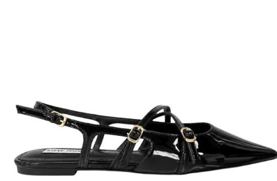 26SS 스티브매든 플랫 슈즈 SMSCLIO 18 BLK Black patent