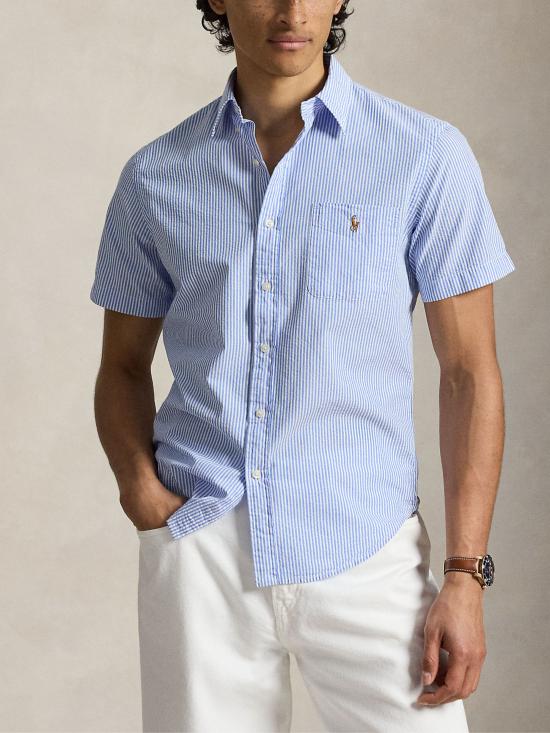 26SS 랄프 로렌 반팔 셔츠 710B21346 001 Blue - RALPH LAUREN