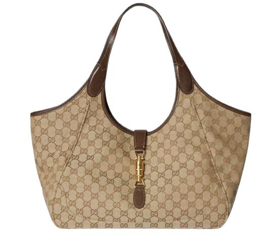 26SS 구찌 메르카토 GG 캔버스 미디엄 토트백 866645 FAFV2 9651 SAND DARK BROWN DOM