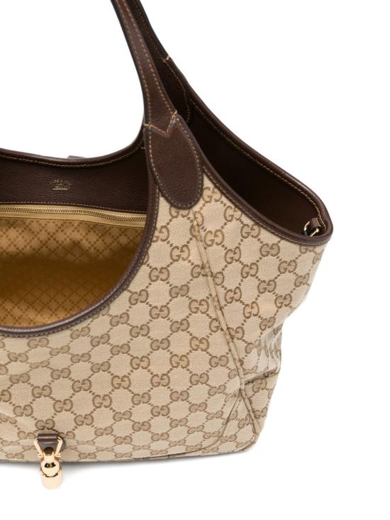 26SS 구찌 메르카토 GG 캔버스 미디엄 토트백 866645 FAFV2 9651 SAND DARK BROWN DOM - GUCCI