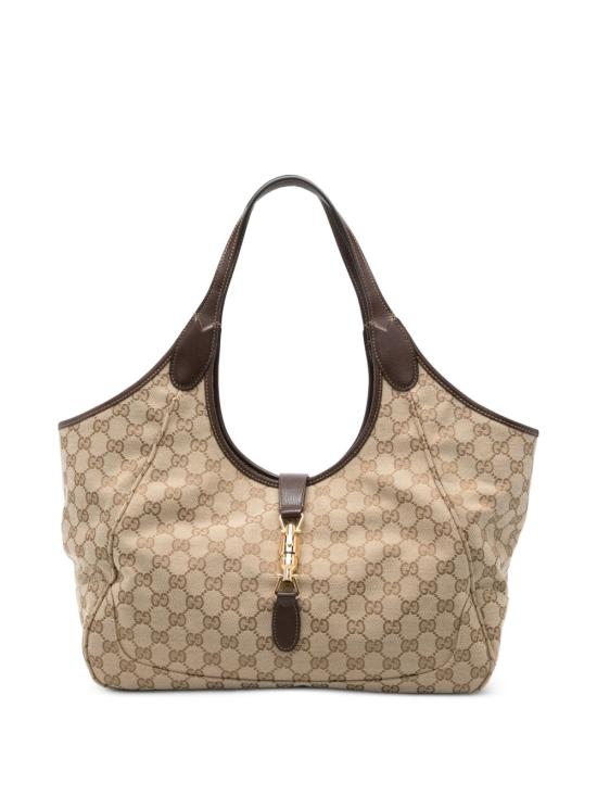 26SS 구찌 메르카토 GG 캔버스 미디엄 토트백 866645 FAFV2 9651 SAND DARK BROWN DOM - GUCCI