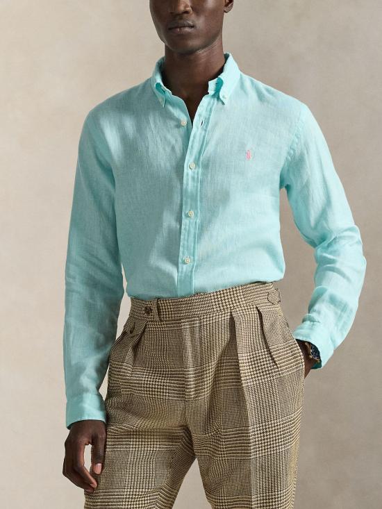 26SS 랄프 로렌 긴팔 셔츠 710968915 501 Clear Blue - RALPH LAUREN