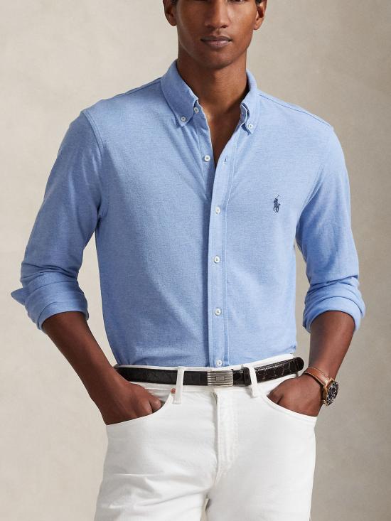 26SS 랄프 로렌 긴팔 셔츠 710654408 154 Clear Blue - RALPH LAUREN