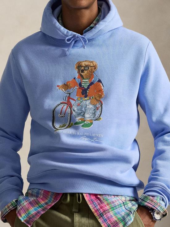 26SS 랄프 로렌 후드 티셔츠 710B14614 001 Clear Blue - RALPH LAUREN