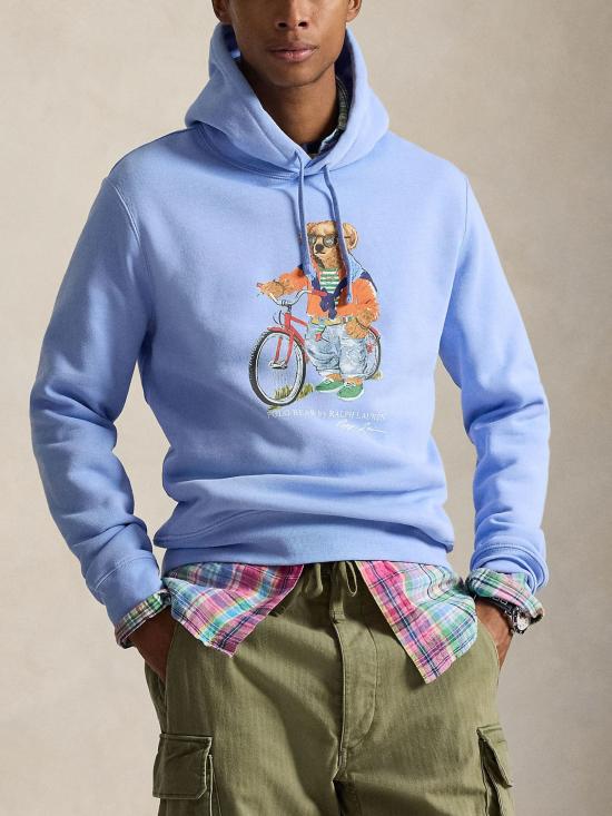 26SS 랄프 로렌 후드 티셔츠 710B14614 001 Clear Blue - RALPH LAUREN