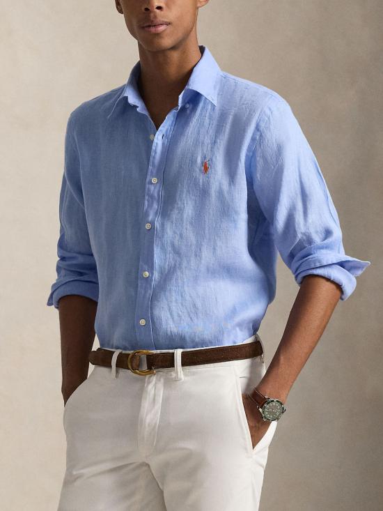 26SS 랄프 로렌 긴팔 셔츠 710968915 504 Clear Blue - RALPH LAUREN
