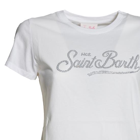26SS [키즈] 세인트바쓰 티셔츠 ELLY001 02296L01NSTRASS Bianco - MC2 SAINT BARTH
