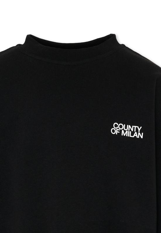 25FW [키즈] 컨트리 오브 밀란 티셔츠 F5CMJGSW025 110 BLACK - COUNTY OF MILAN