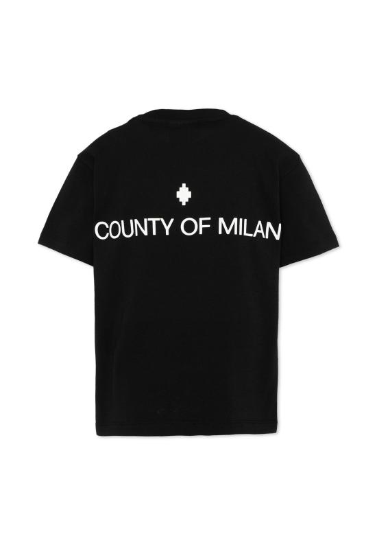 25FW [키즈] 컨트리 오브 밀란 티셔츠 F5CMJBTH004 110 BLACK - COUNTY OF MILAN