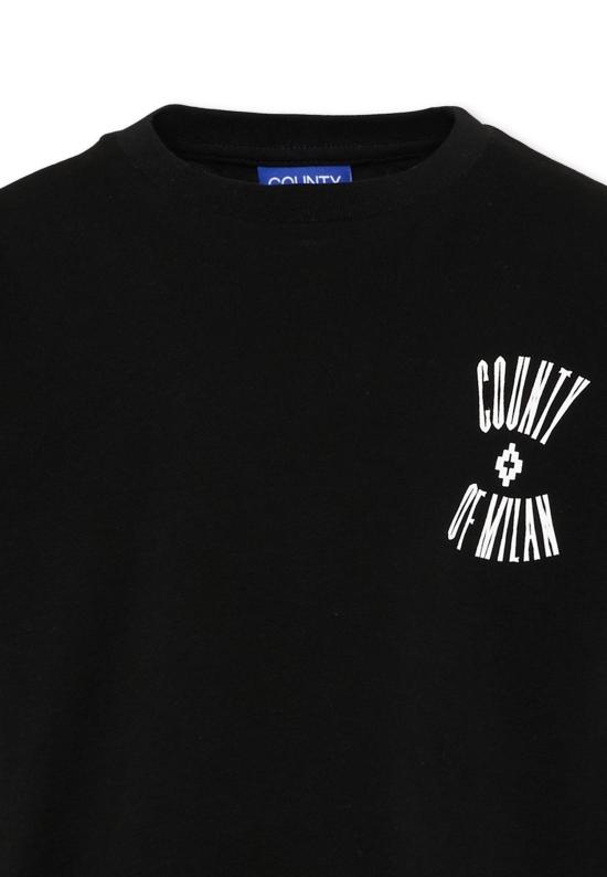 25FW [키즈] 컨트리 오브 밀란 티셔츠 F5CMJBTH041 110 BLACK - COUNTY OF MILAN