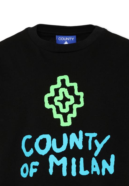 25FW [키즈] 컨트리 오브 밀란 티셔츠 F5CMJBTH069 110 BLACK - COUNTY OF MILAN