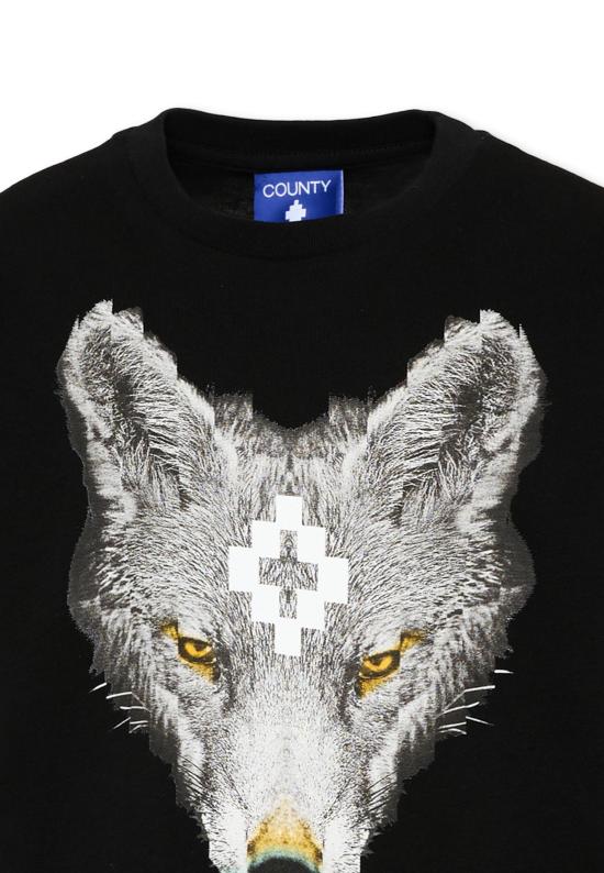 25FW [키즈] 컨트리 오브 밀란 티셔츠 F5CMJBTH078 110 BLACK - COUNTY OF MILAN