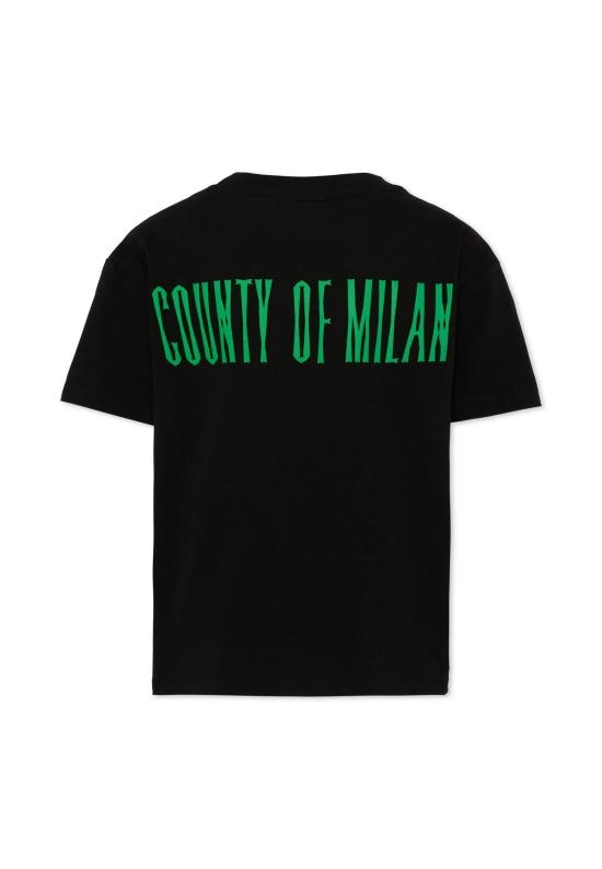 25FW [키즈] 컨트리 오브 밀란 티셔츠 F5CMJBTH078 110 BLACK - COUNTY OF MILAN