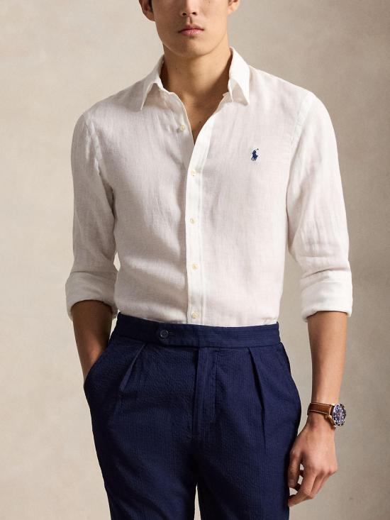 26SS 랄프 로렌 긴팔 셔츠 710968915 505 White - RALPH LAUREN
