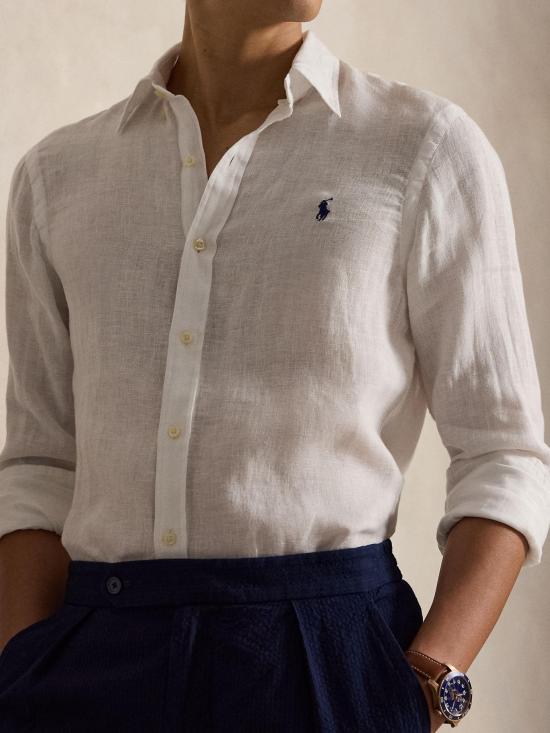 26SS 랄프 로렌 긴팔 셔츠 710968915 505 White - RALPH LAUREN