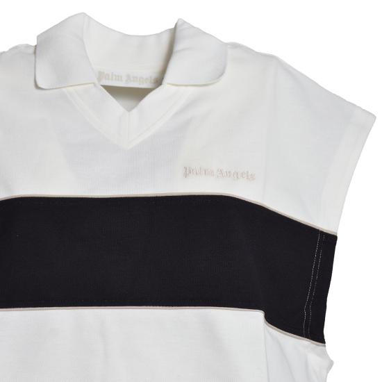 26SS 팜앤젤스 폴로 티셔츠 PWGB017S26FAB001 0310 Bianco nero - PALM ANGELS