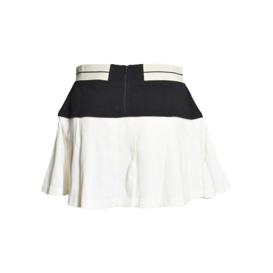 26SS 팜앤젤스 숏 스커트 PWCC095S26FAB001 0310 Bianco nero - PALM ANGELS