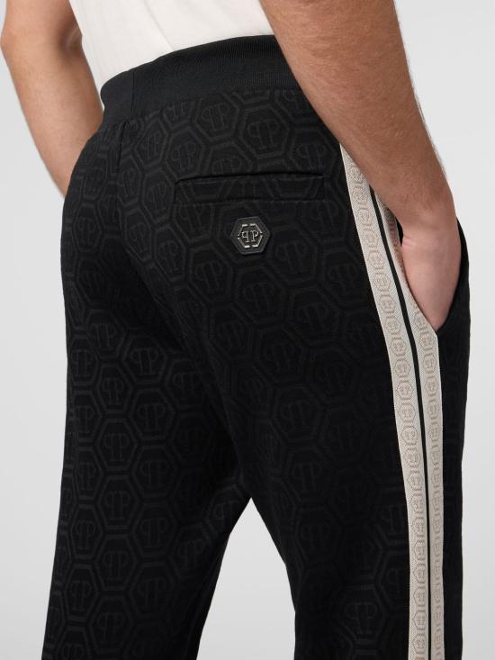 26SS 필립 플레인 트레이닝/조거 팬츠 SAFCMJT2825PTE003N 02 Black - PHILIPP PLEIN